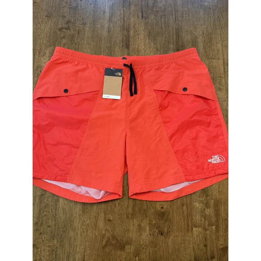 NWT The North Face Outline Shorts Horizon Red WindWall Mesh XXL